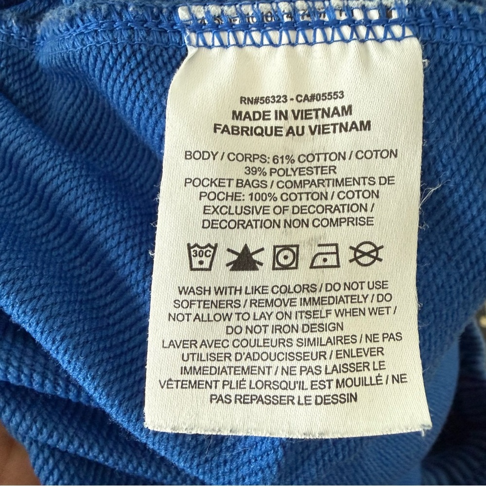 Nike Dri-Fit Blue Sweat Shorts | Peace Love Basketball Graphic | Zipper Pocket S - Picture 8 of 8